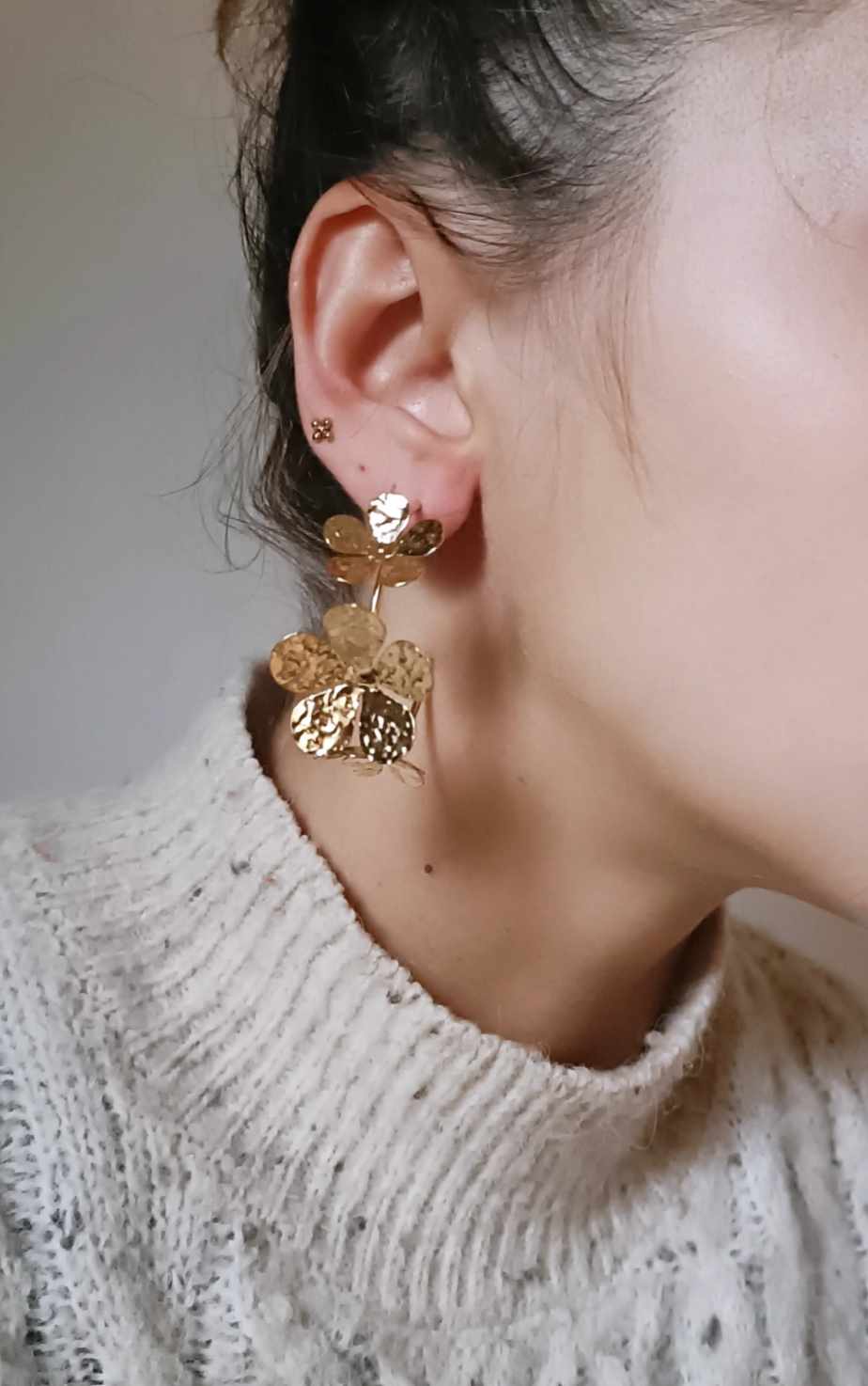 Boucles d'oreilles en acier inoxydable - Daisy