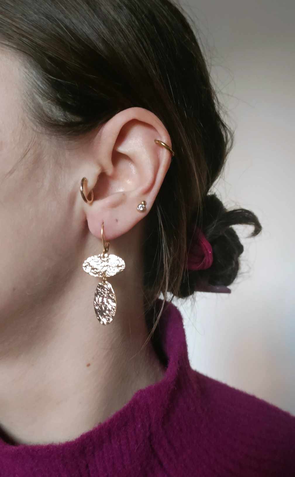 Boucles d'oreilles en acier inoxydable - Solie