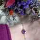 Bracelet en acier inoxydable - Dorie jade violette